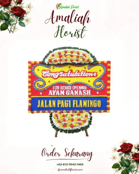 Sewa Papan Bunga Kreman